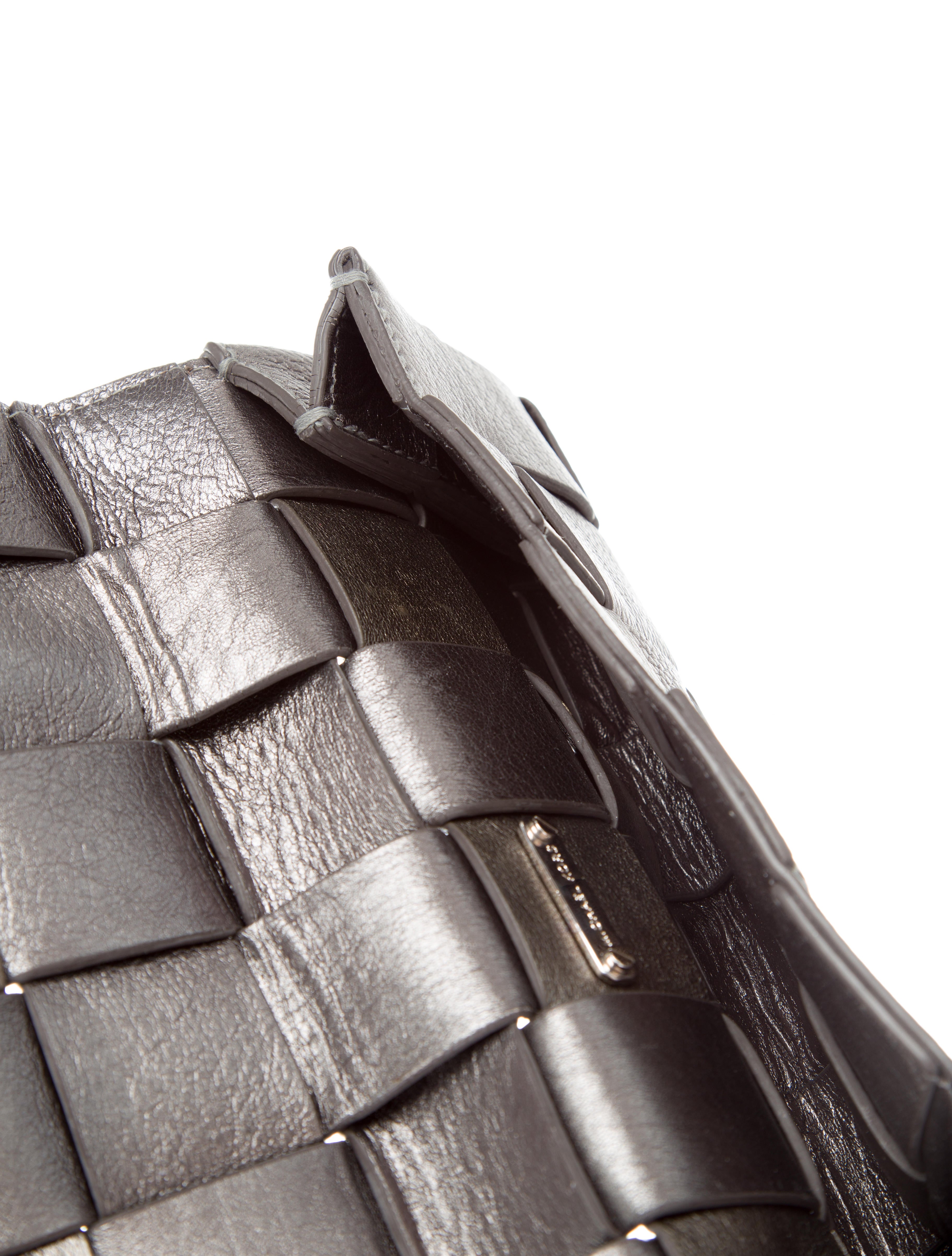 basketweave leather clutch