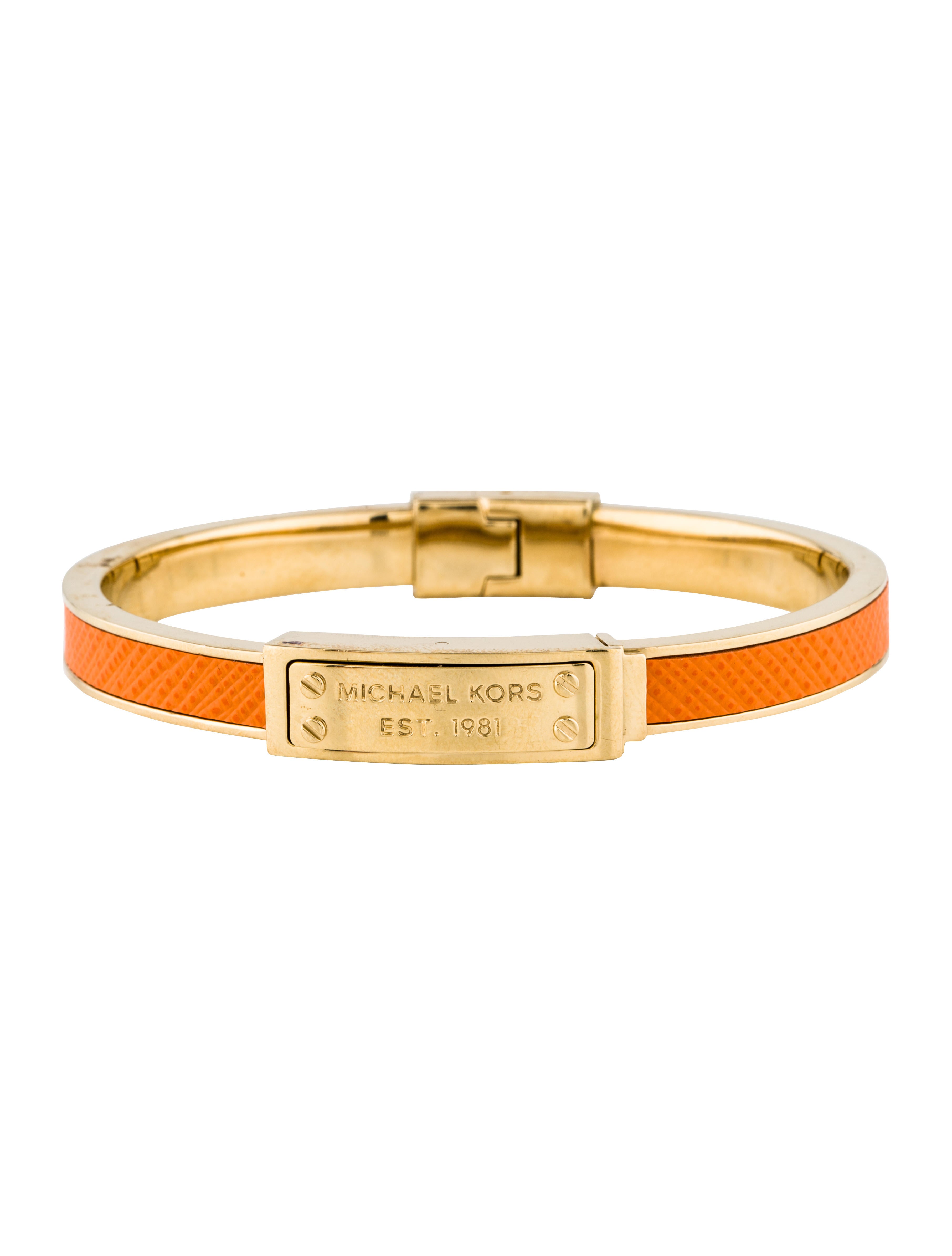 Michael Kors Leather Bracelet Bracelets Mic61649 The Realreal Michael Kors Leather Bracelet