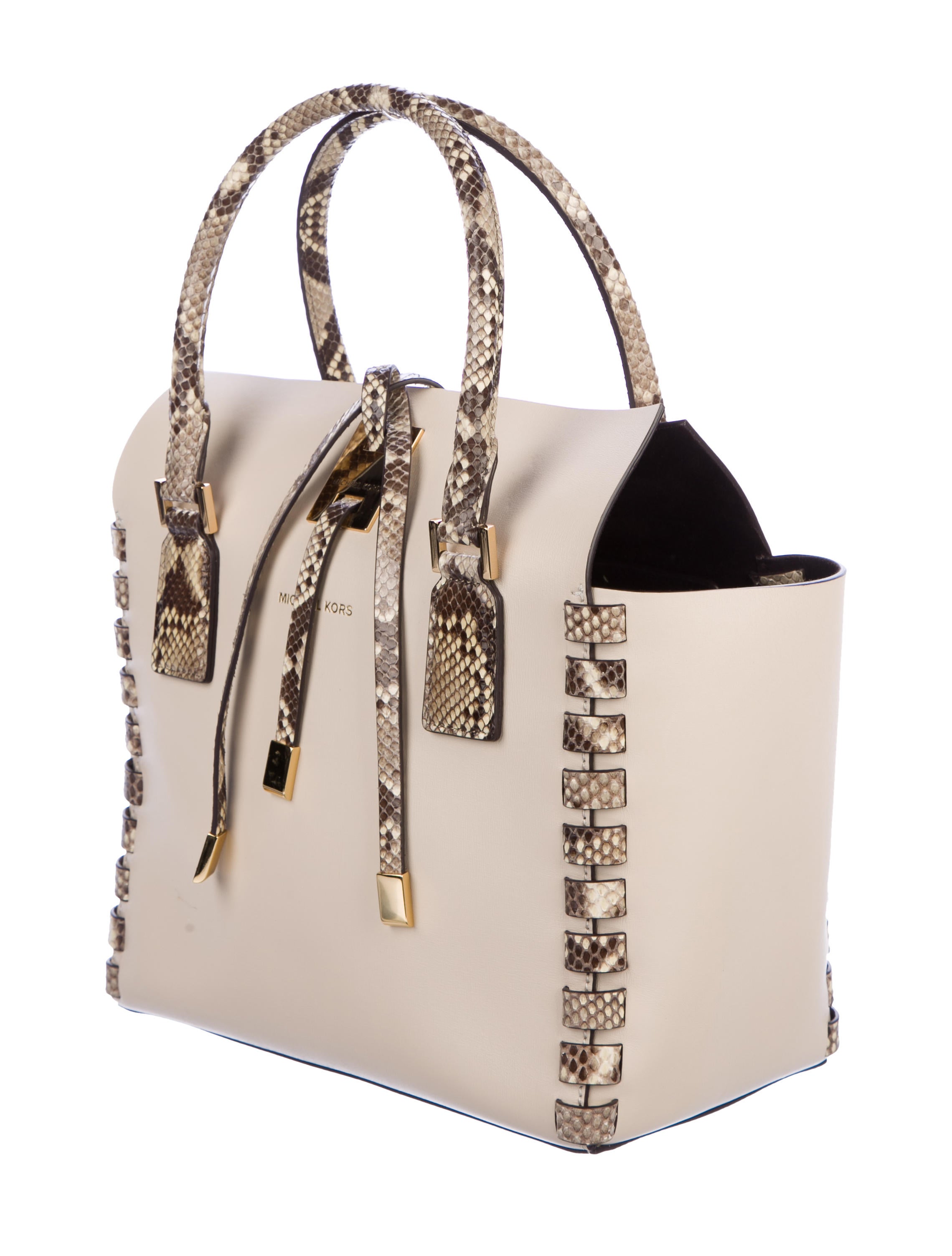 python-trimmed miranda tote