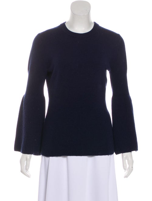 Michael Kors Knit Bell Sleeve Sweater Blue