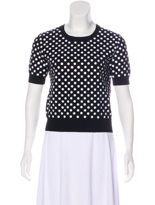 Michael Kors Paillette Short Sleeve Sweater Black