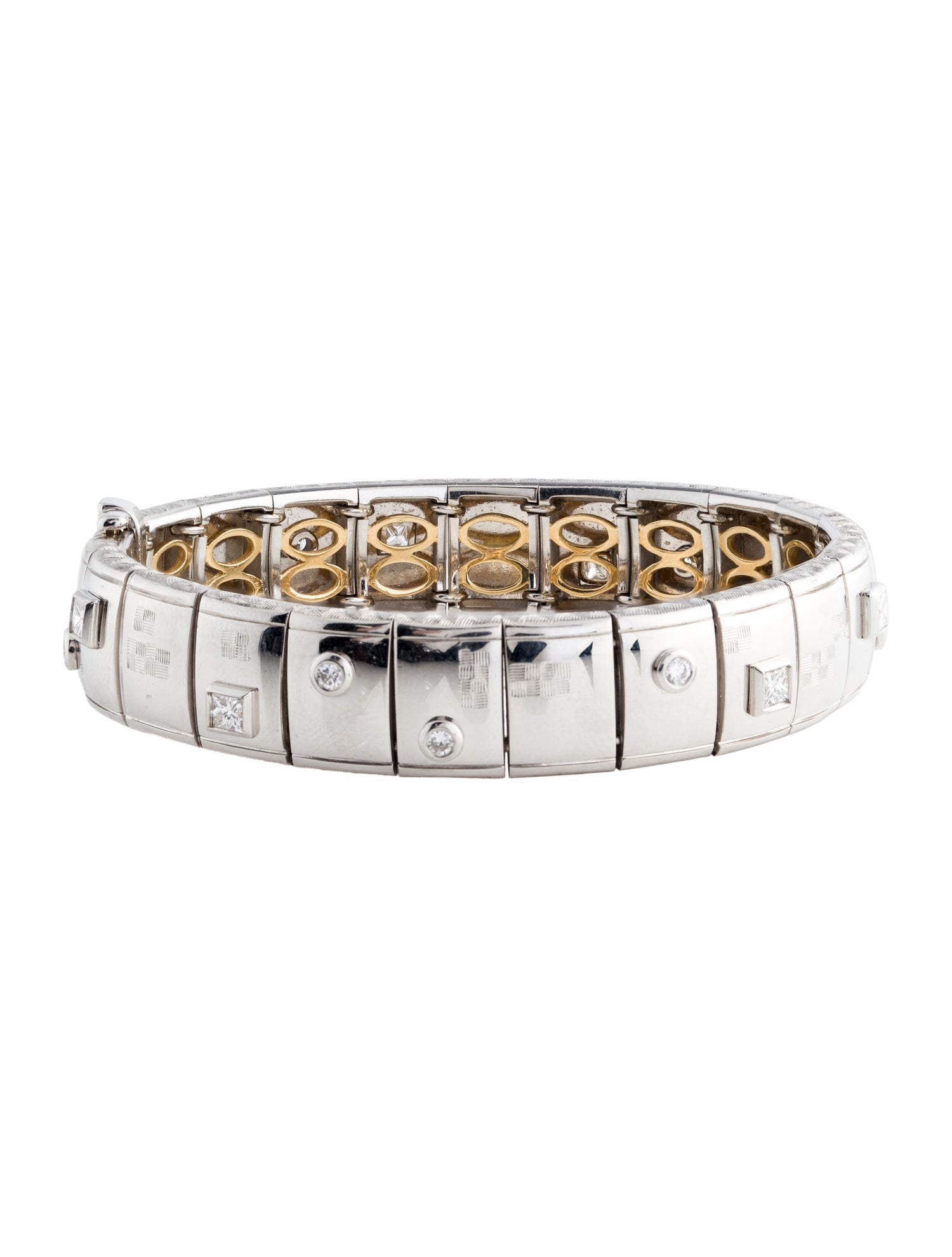Michael Bondanza Two-Tone 1.42ctw Diamond Bangle Bracelet