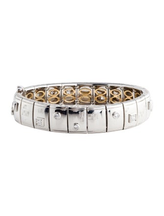 Michael Bondanza Two-Tone 1.42ctw Diamond Bangle Bracelet