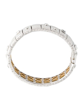 Michael Bondanza Two-Tone 1.42ctw Diamond Bangle Bracelet