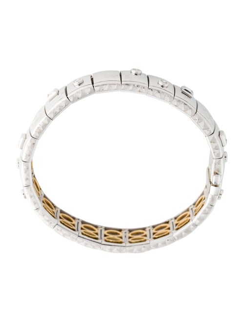 Michael Bondanza Two-Tone 1.42ctw Diamond Bangle Bracelet