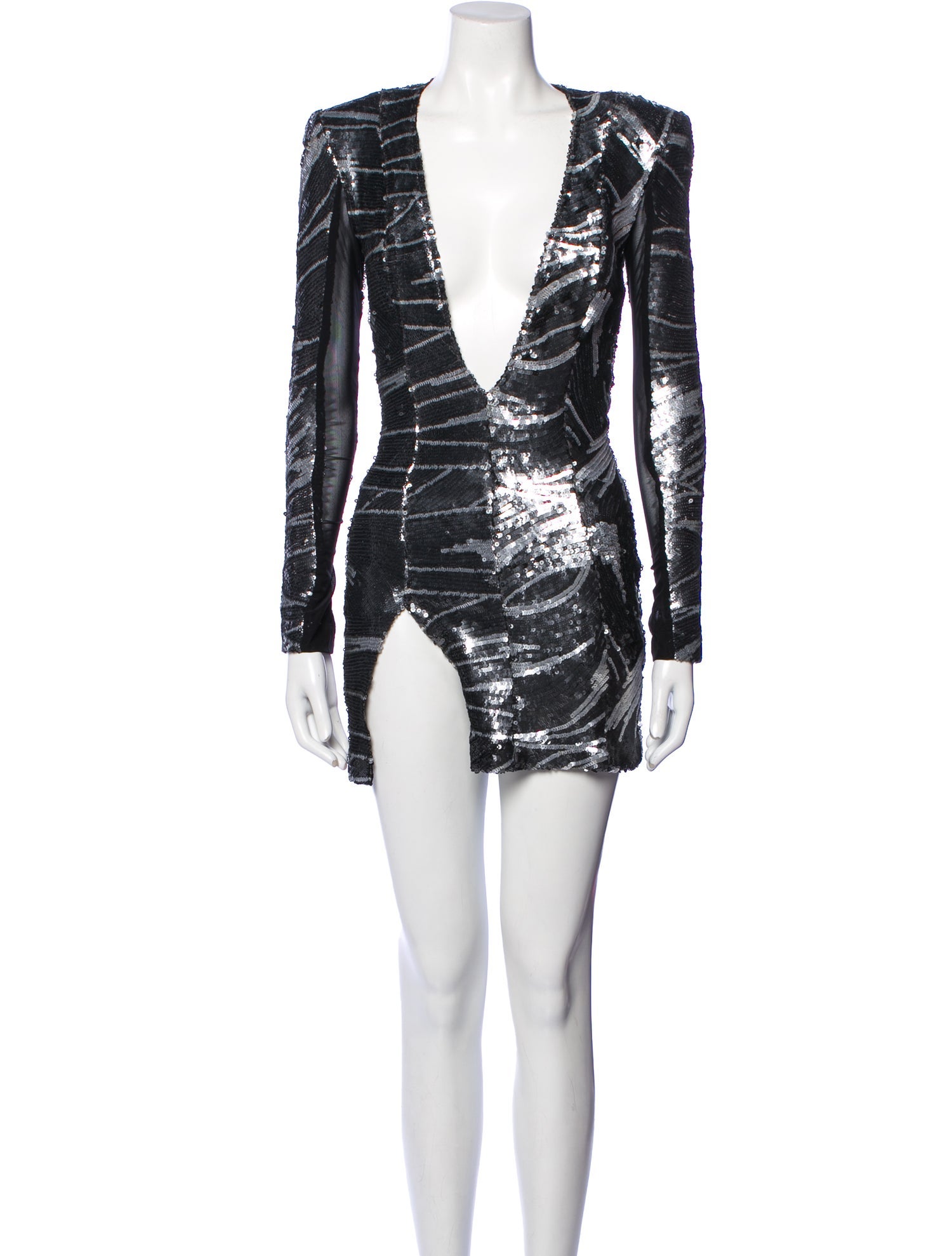 Michael Costello V-Neck Mini Dress