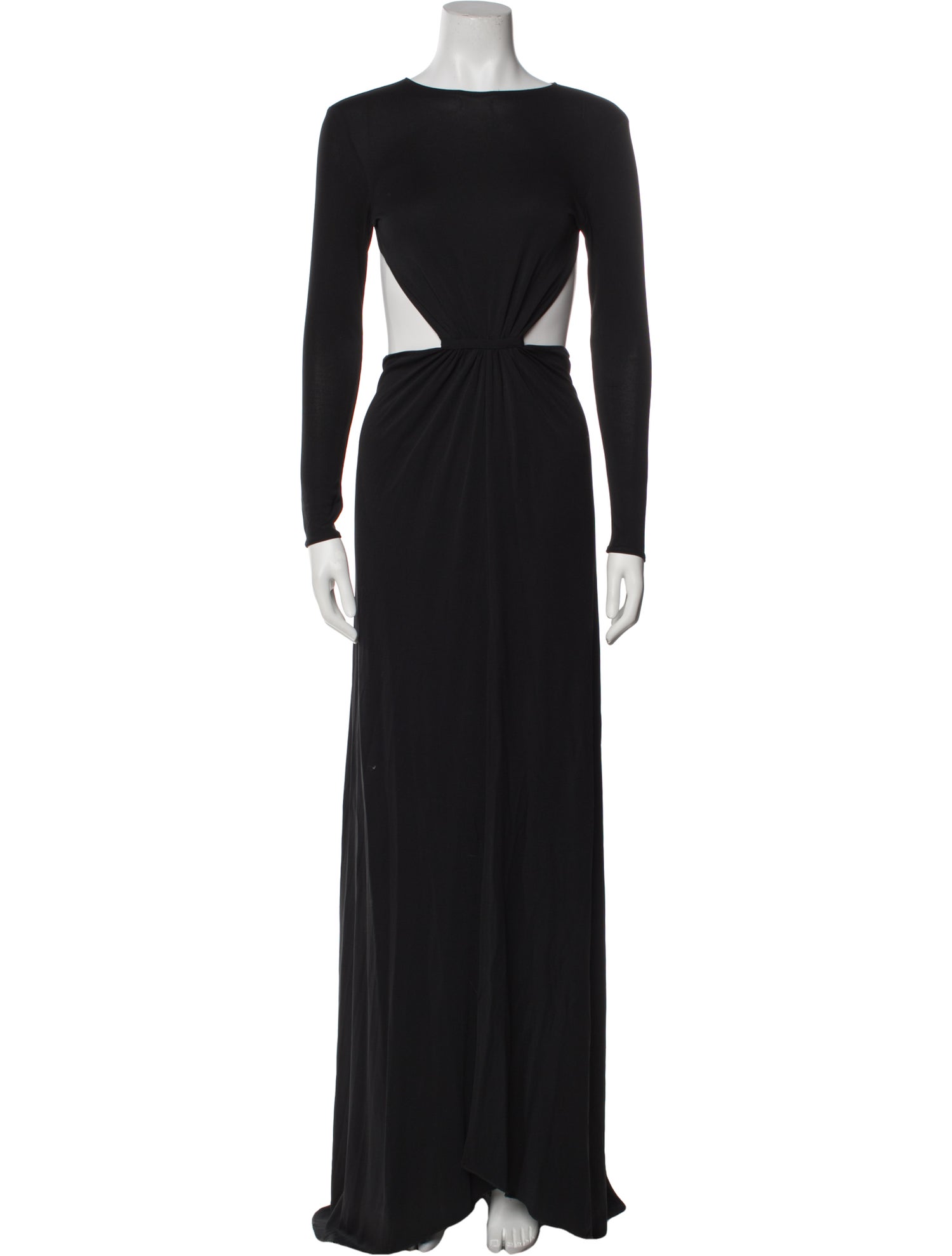 Michael Costello Bateau Neckline Long Dress