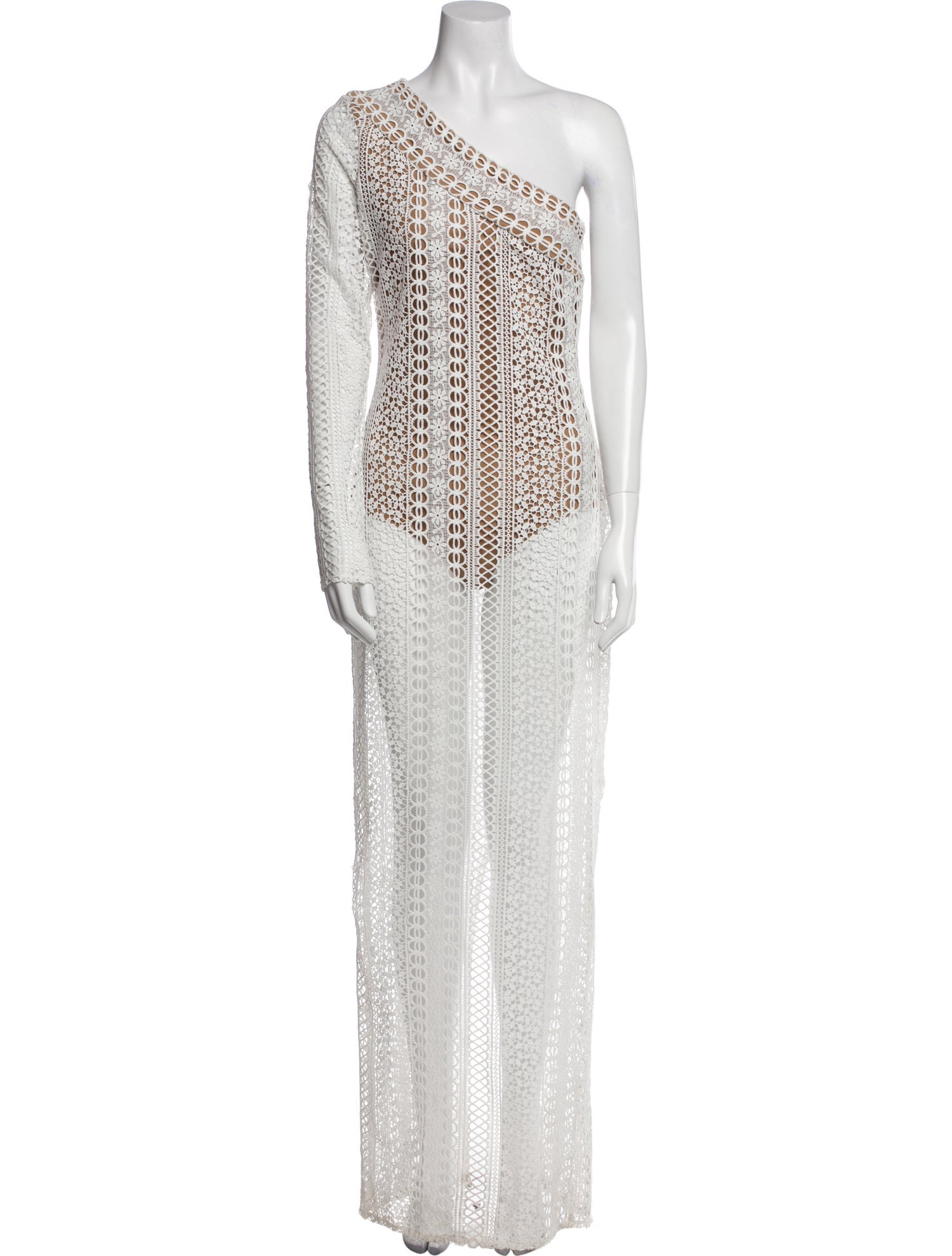 Michael Costello One-Shoulder Long Dress