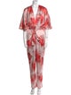 Michael Costello Floral Print V-Neck Jumpsuit
