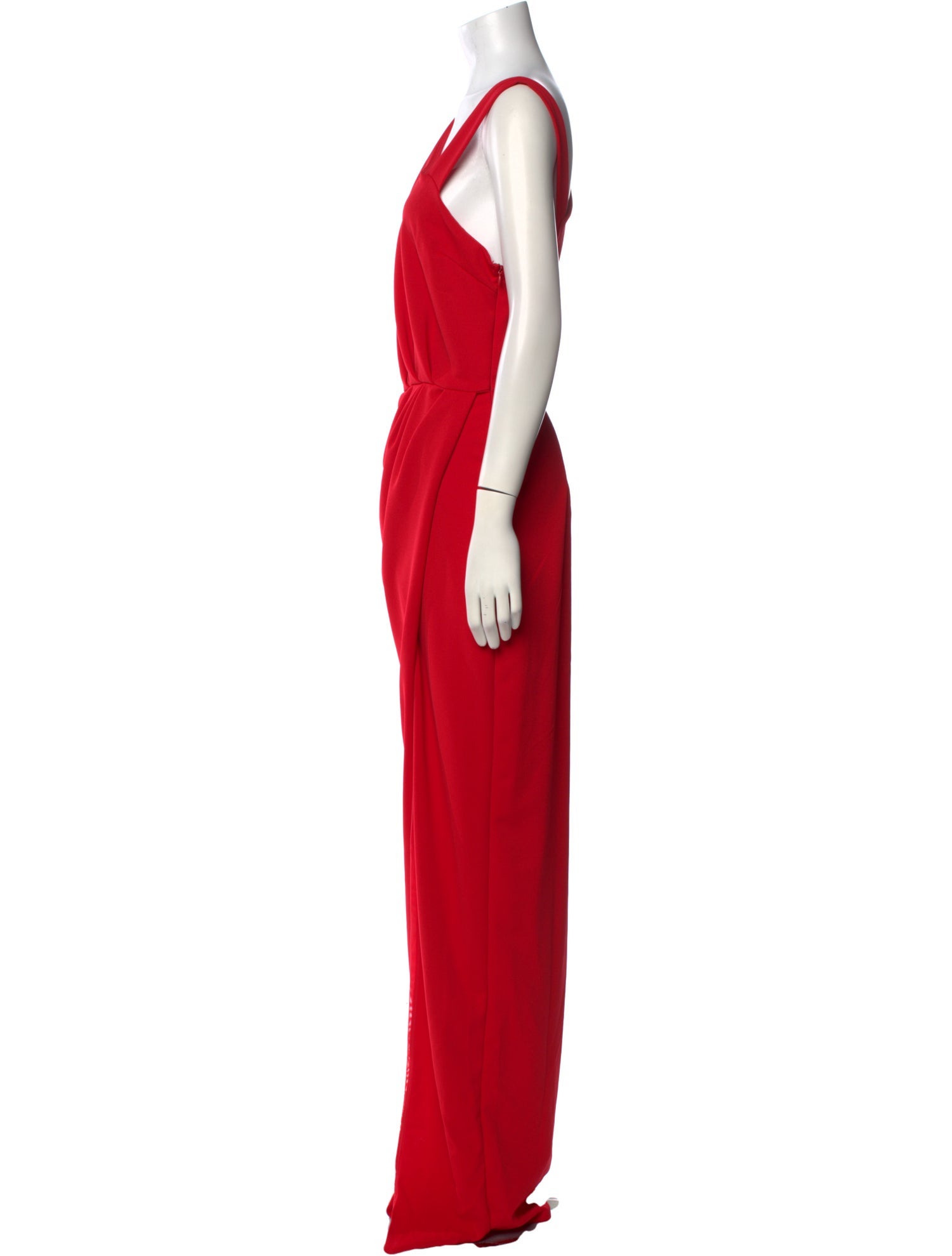 Michael Costello One-Shoulder Long Dress