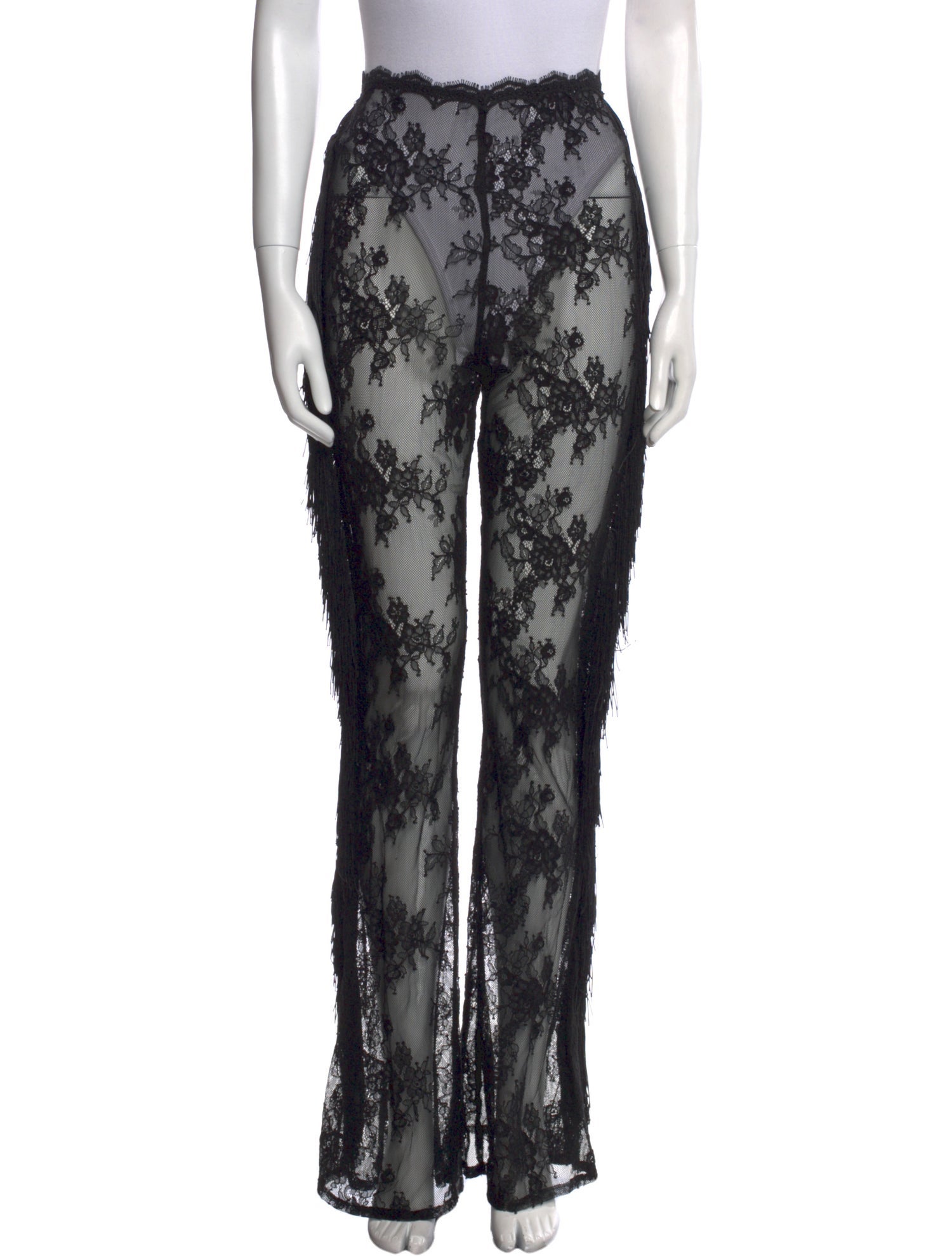 Michael Costello Lace Pattern Wide Leg Pants