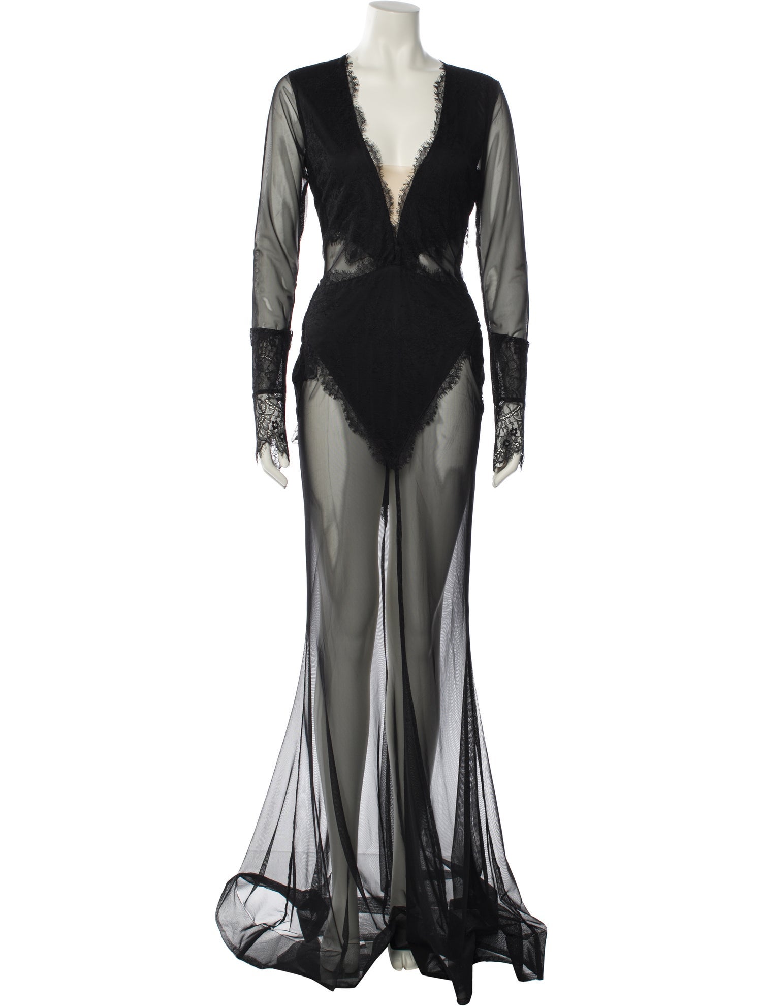 Michael Costello V-Neck Long Dress
