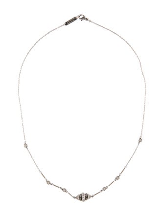 Michael B. Platinum Diamond Station Necklace