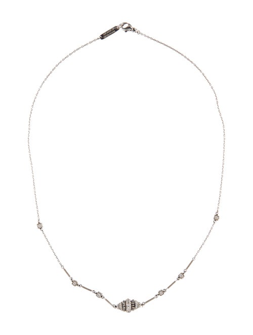 Michael B. Platinum Diamond Station Necklace