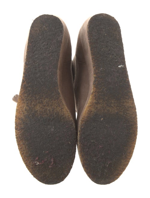 Michele Negri Suede Whipstitch Trim Riding Boots