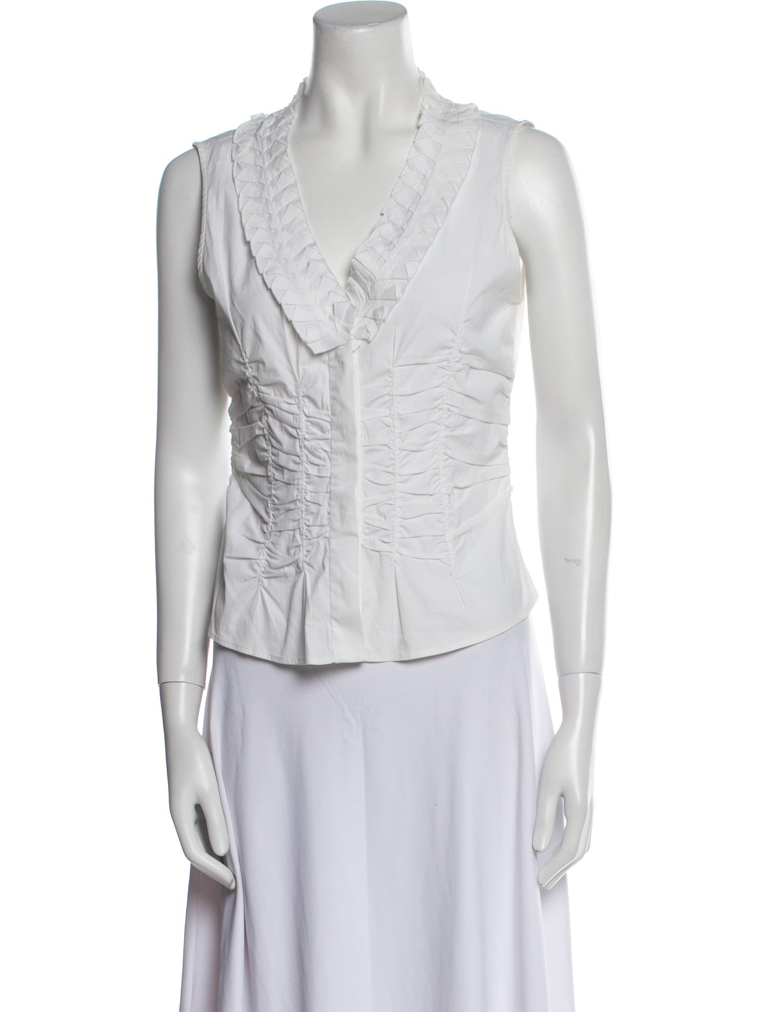 Michele Negri V-Neck Sleeveless Tunic