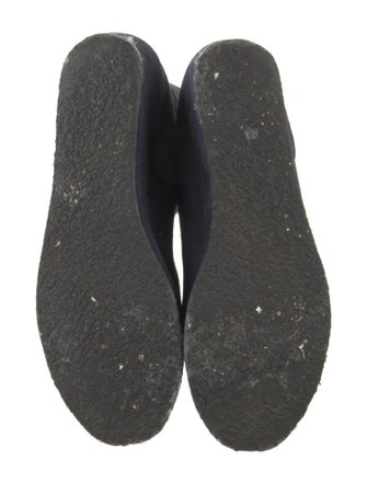 Michele Negri Suede Whipstitch Trim Boots