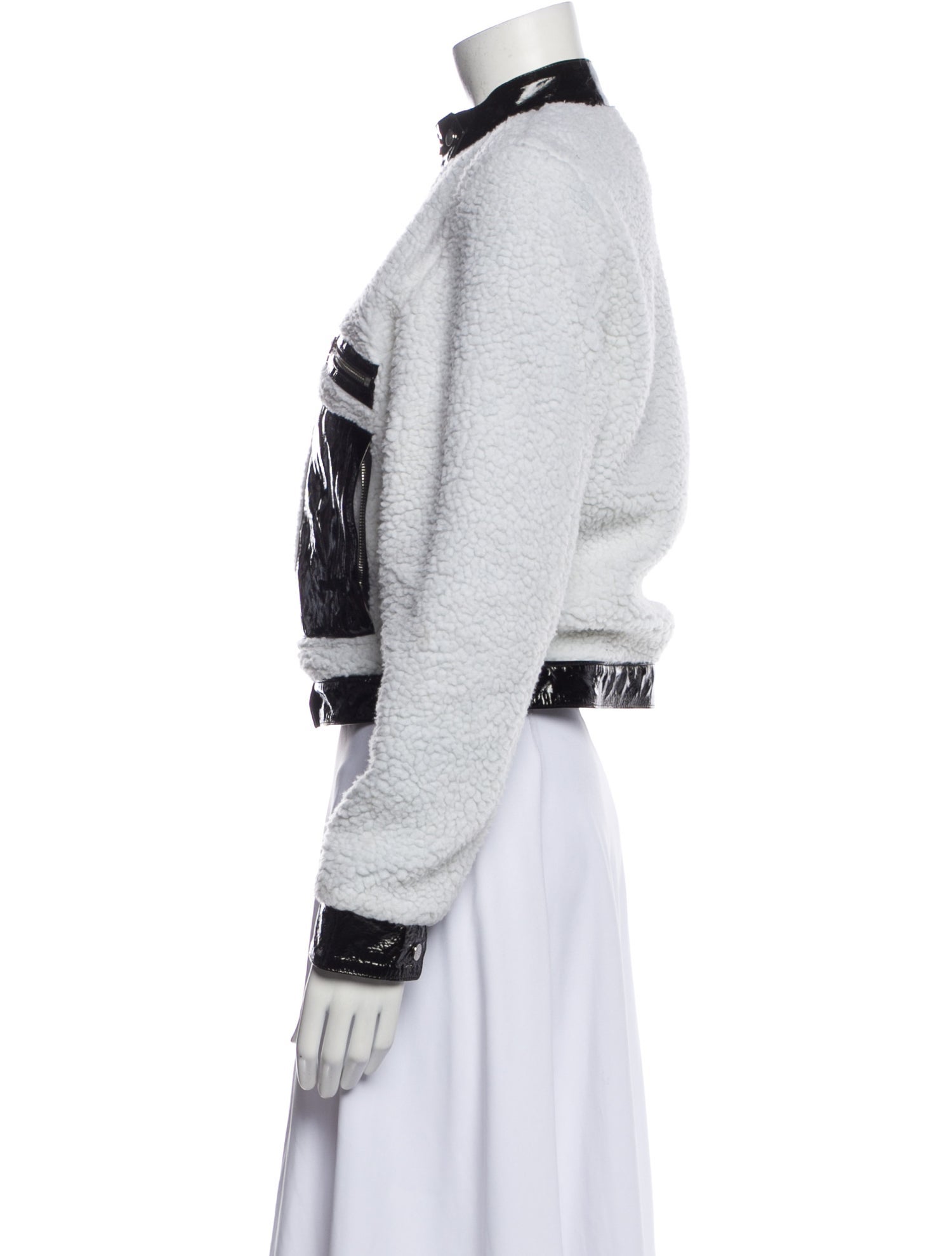 The Mighty Company Faux Shearling Colorblock Pattern Jacket