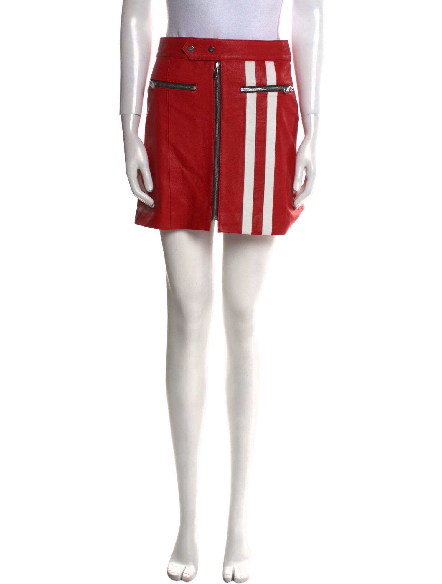 The Mighty Company Lamb Leather Mini Skirt