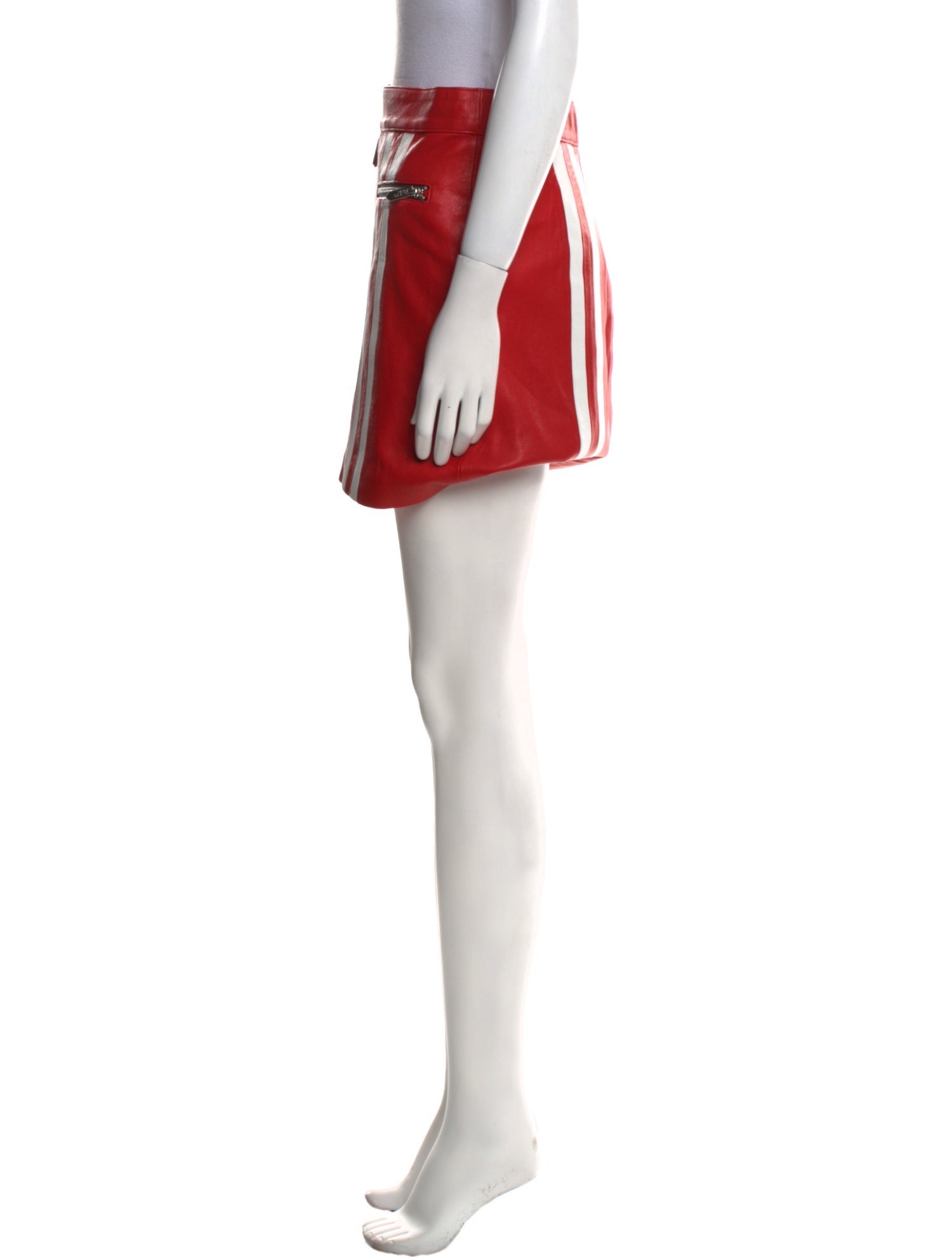 The Mighty Company Lamb Leather Mini Skirt