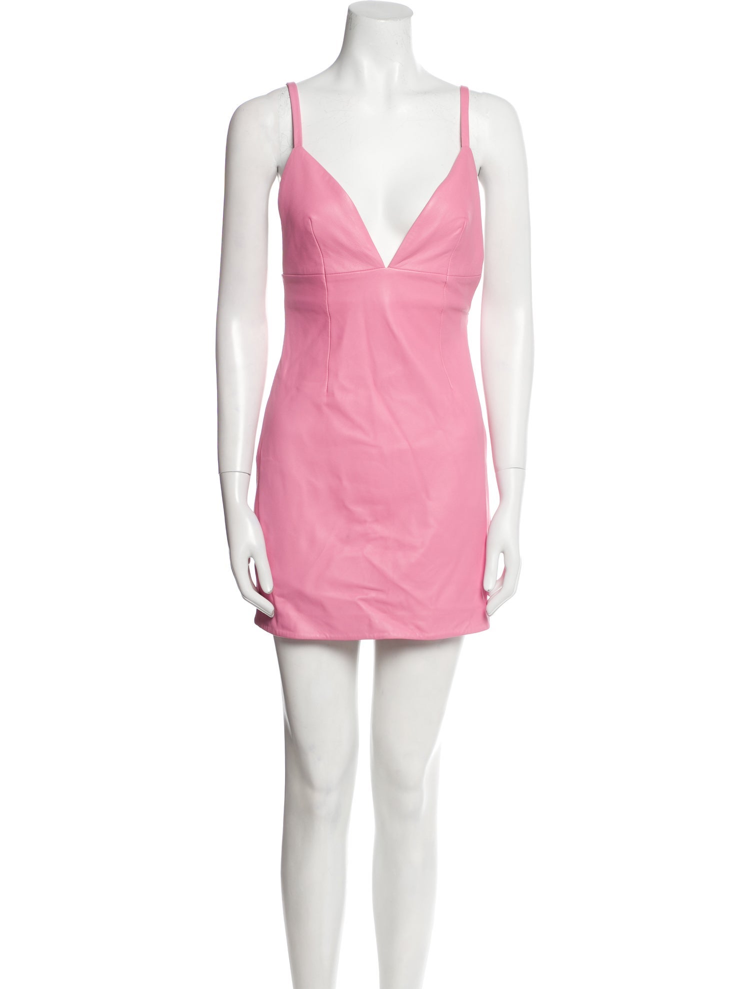 The Mighty Company Lamb Leather Mini Dress