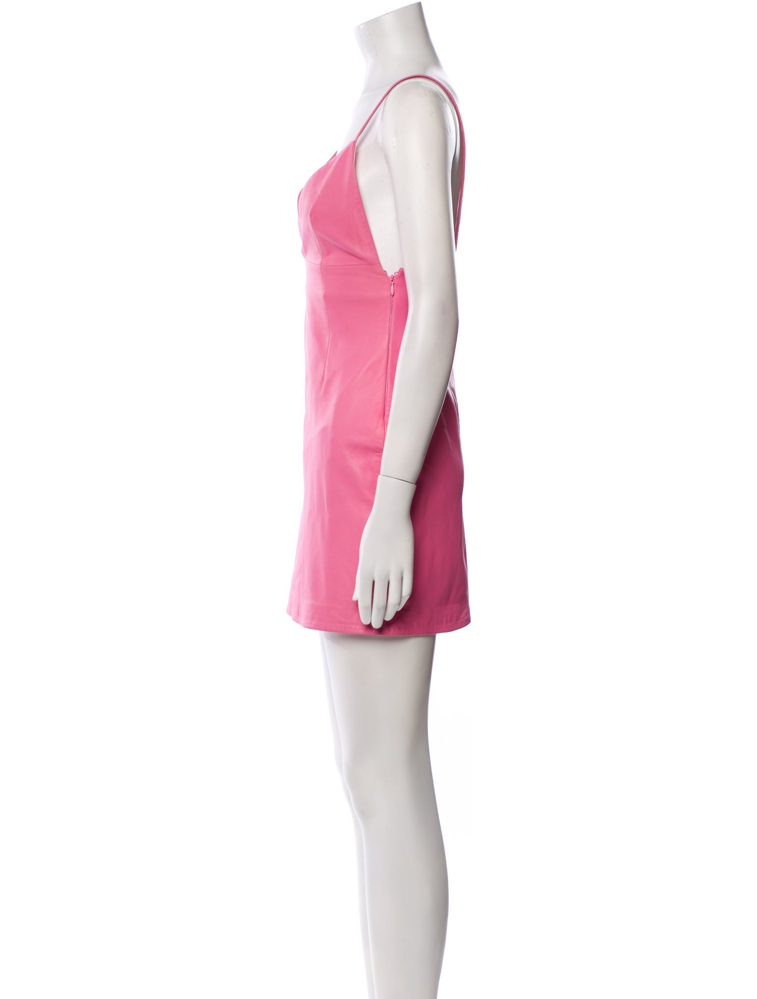 The Mighty Company Lamb Leather Mini Dress