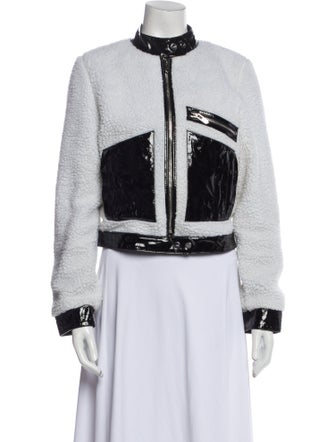 The Mighty Company Faux Shearling Colorblock Pattern Jacket