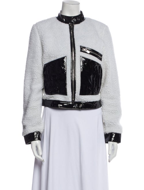 The Mighty Company Faux Shearling Colorblock Pattern Jacket