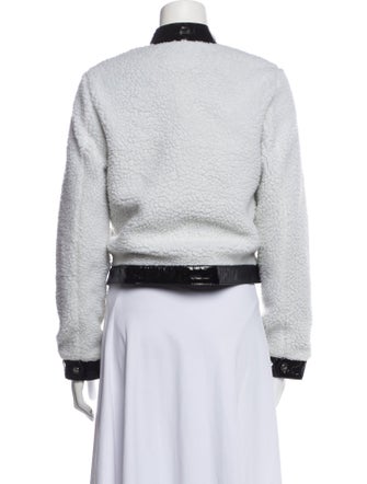 The Mighty Company Faux Shearling Colorblock Pattern Jacket