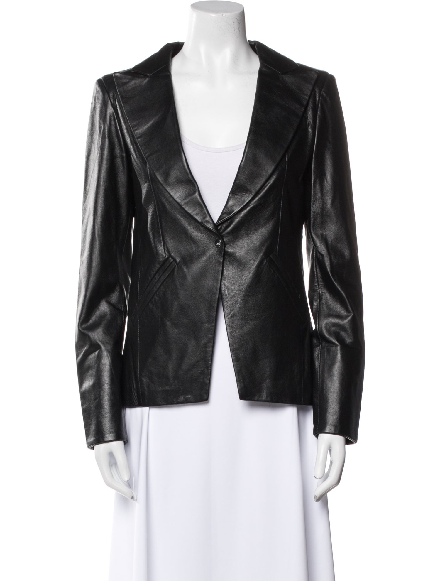 The Mighty Company Lamb Leather Blazer