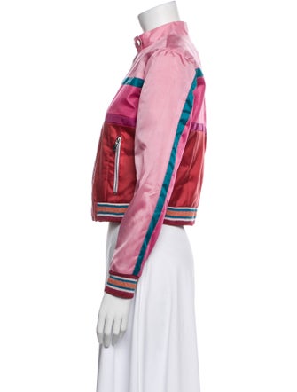 The Mighty Company Striped Biker Jacket