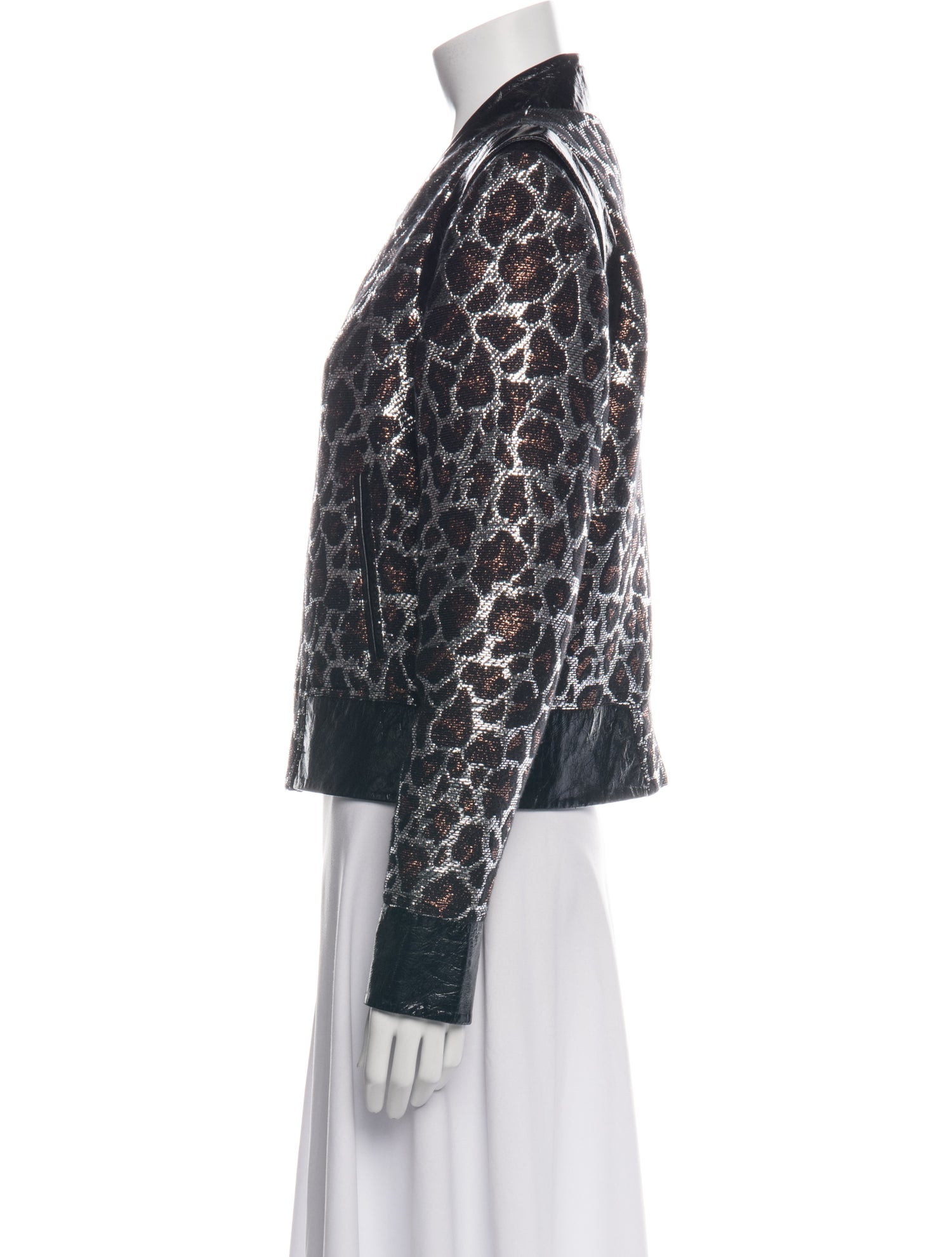 The Mighty Company Animal Print Bomber Jacket