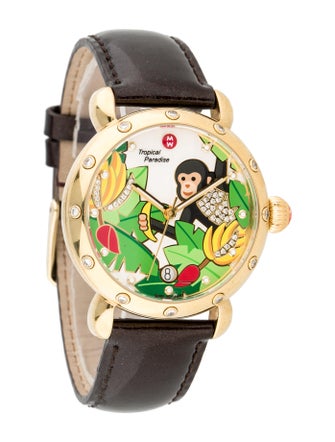 Michele Tropical Paradise Diamond Monkey Watch