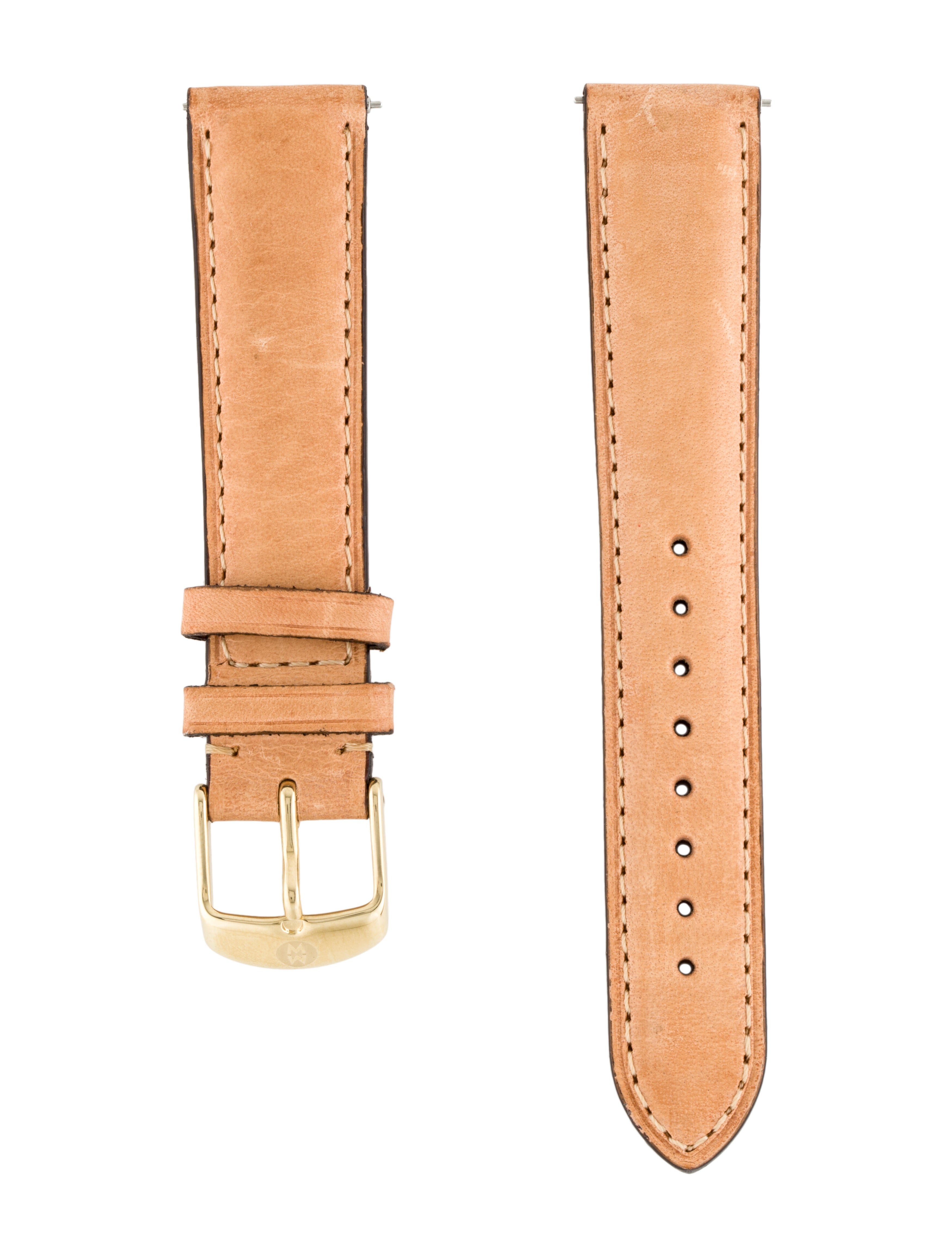 Michele 18mm Leather Watch Strap