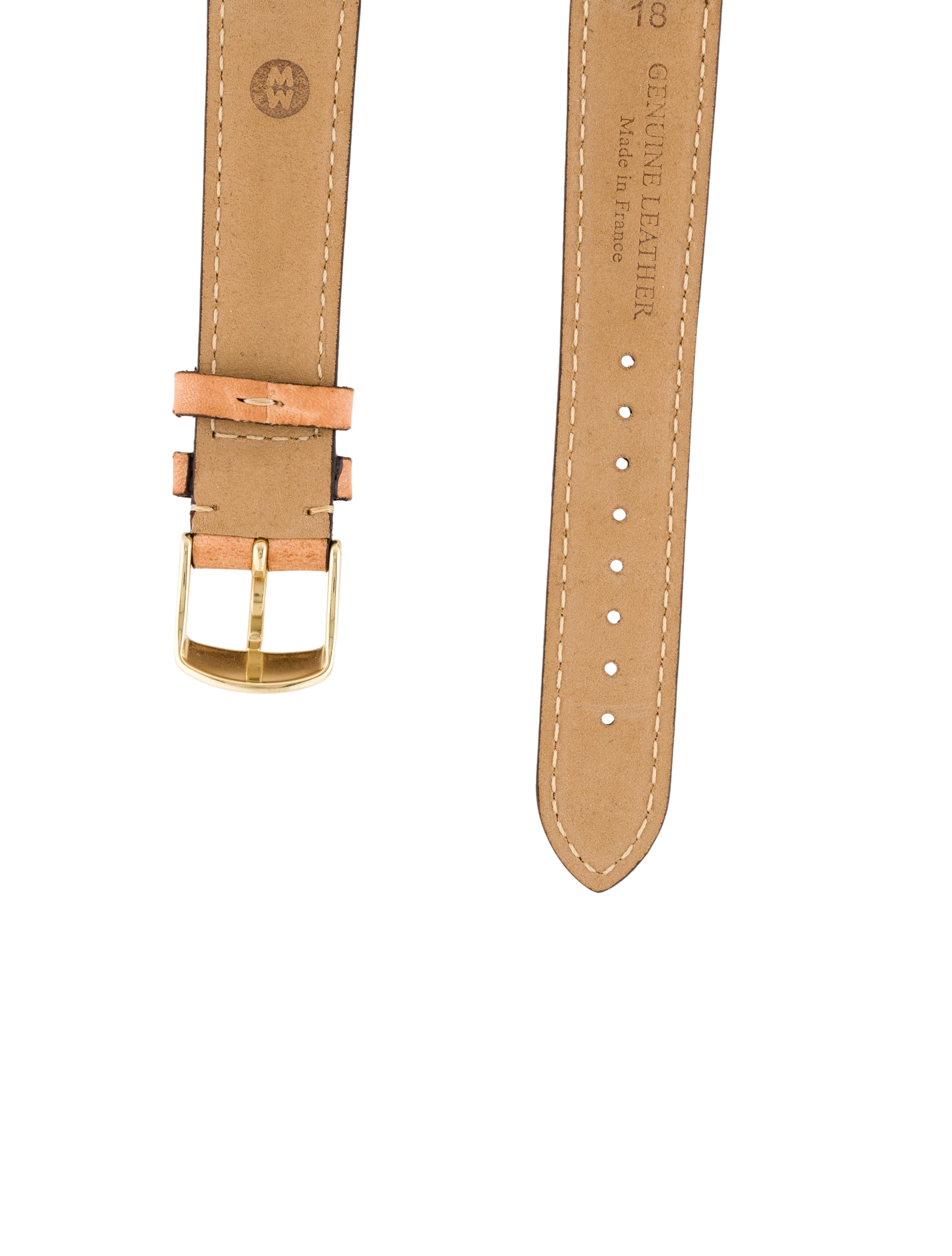 Michele 18mm Leather Watch Strap