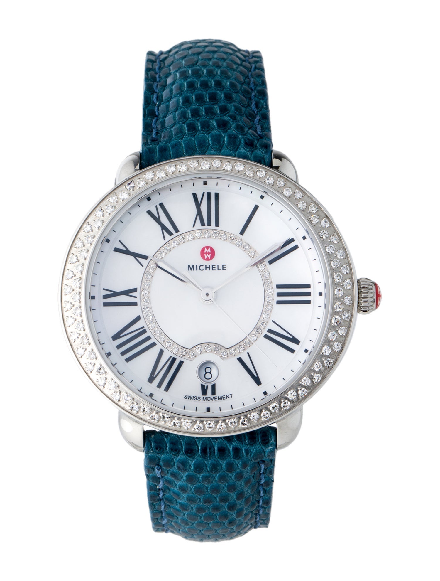 Cinturino Orologio Vera Pelle Stampa Coccodrillo Cuciture Ecru Ansa 24mm Bordeaux 403 - Foto 7