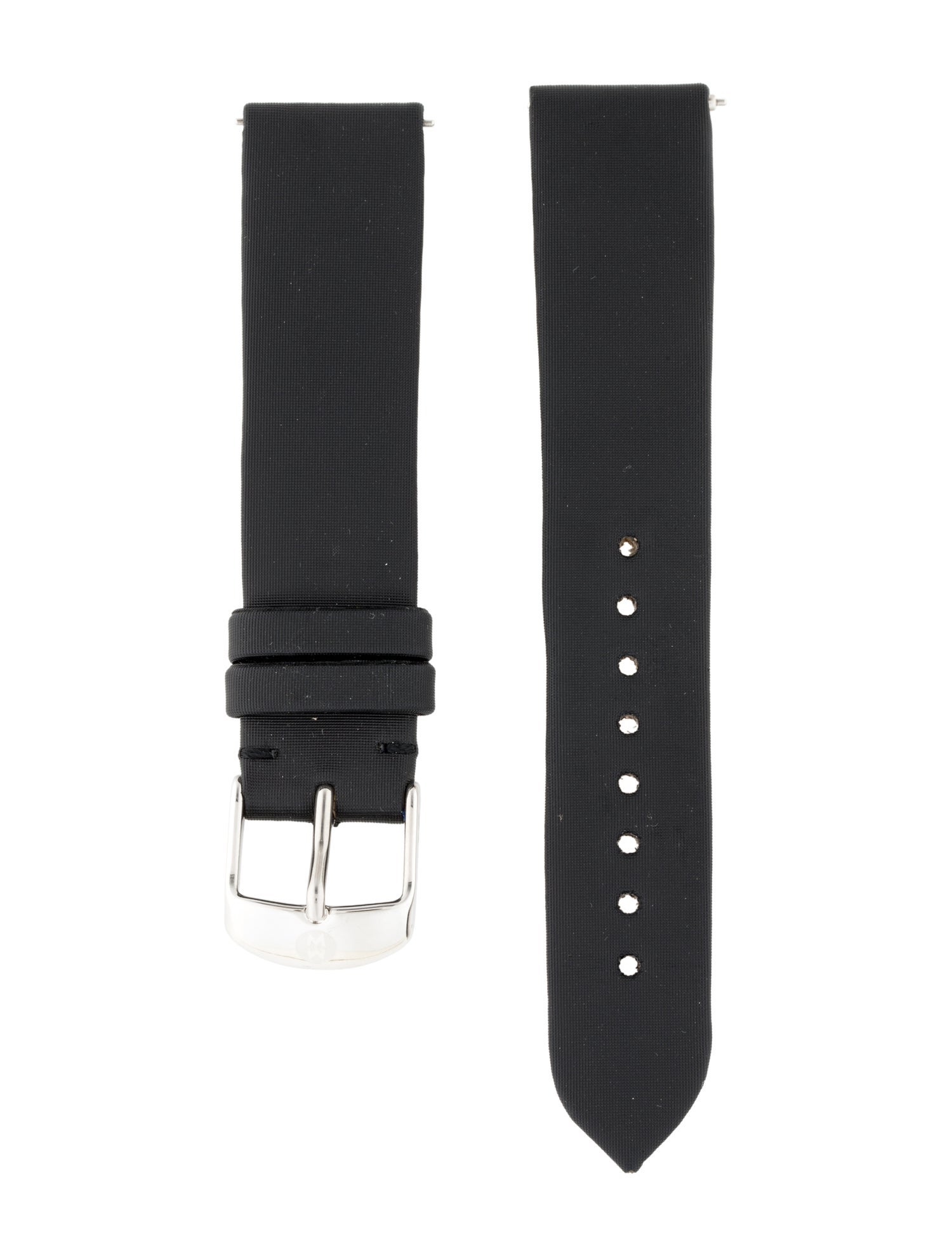 Michele 18mm Black Satin Watch Strap