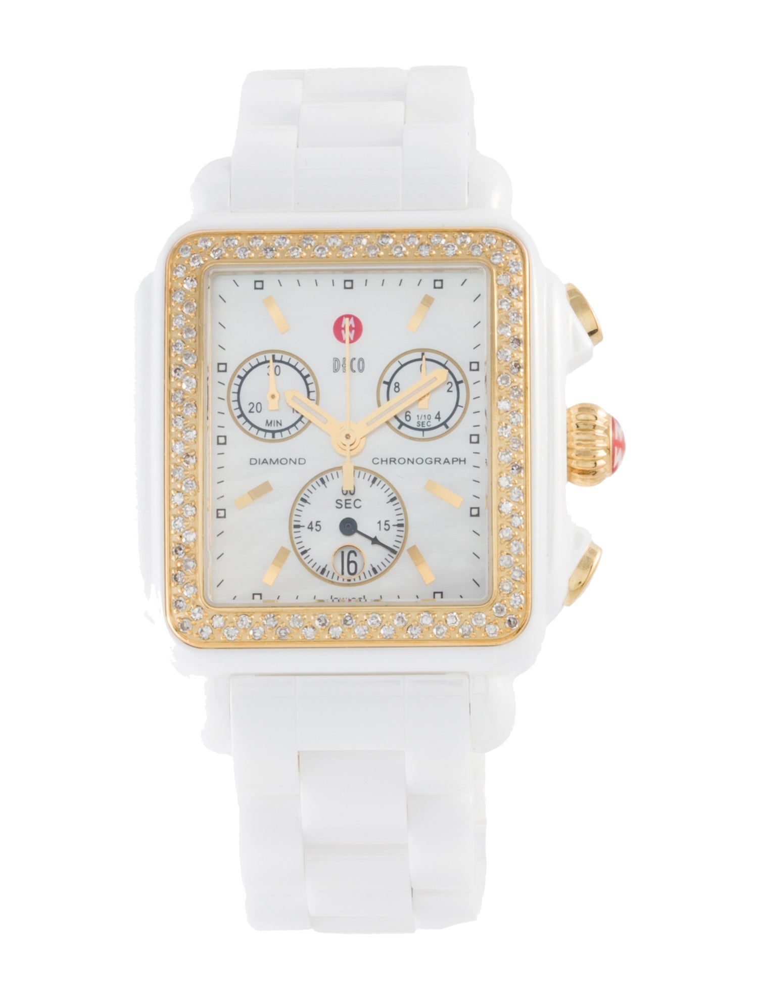 Michele Deco Ceramic Diamond Watch