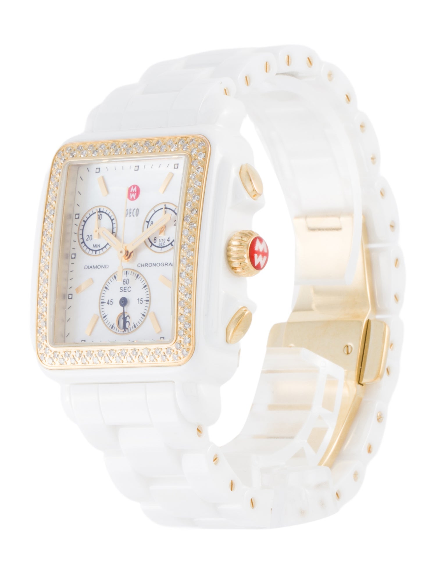 Michele Deco Ceramic Diamond Watch