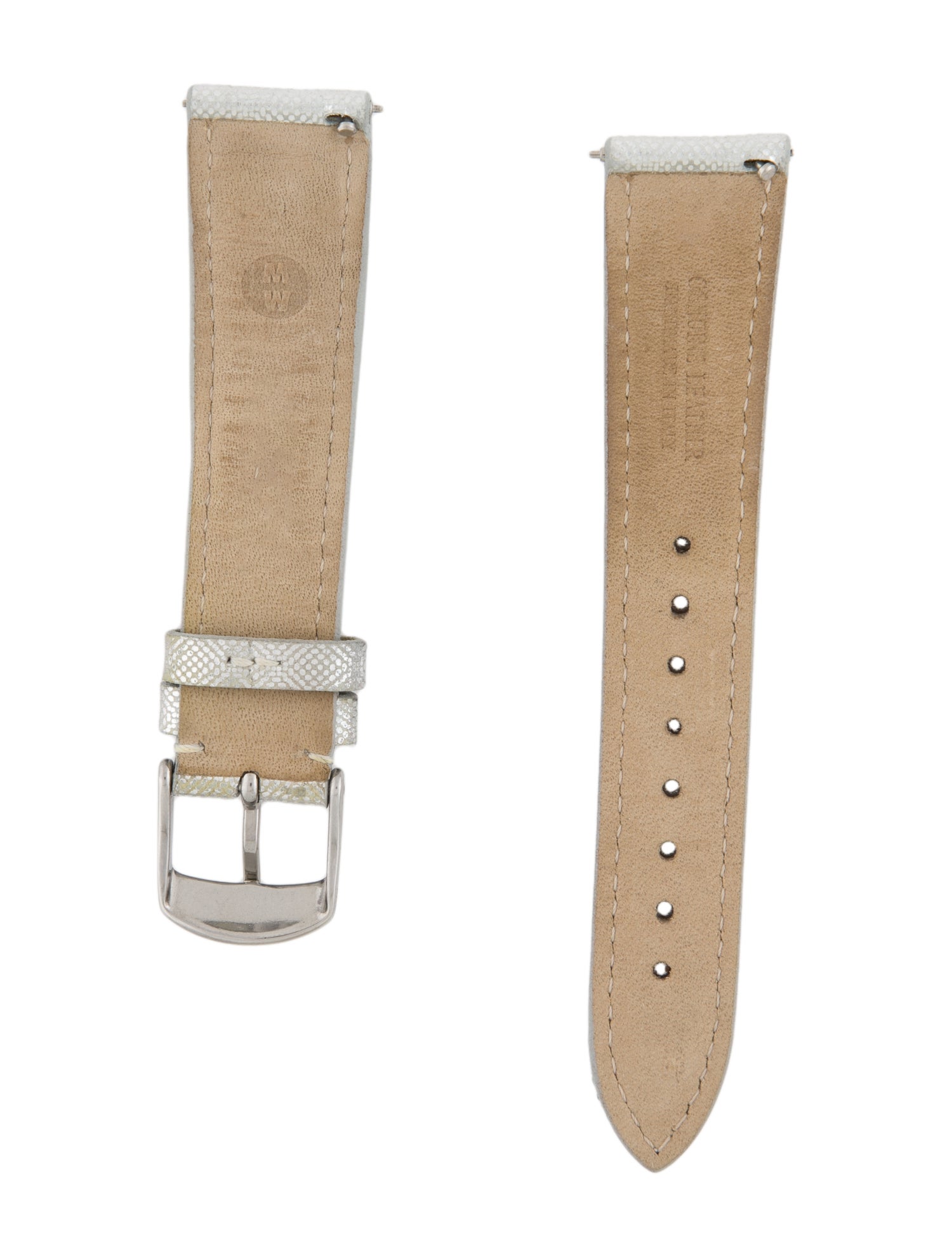 Michele 18mm Leather Watch Strap