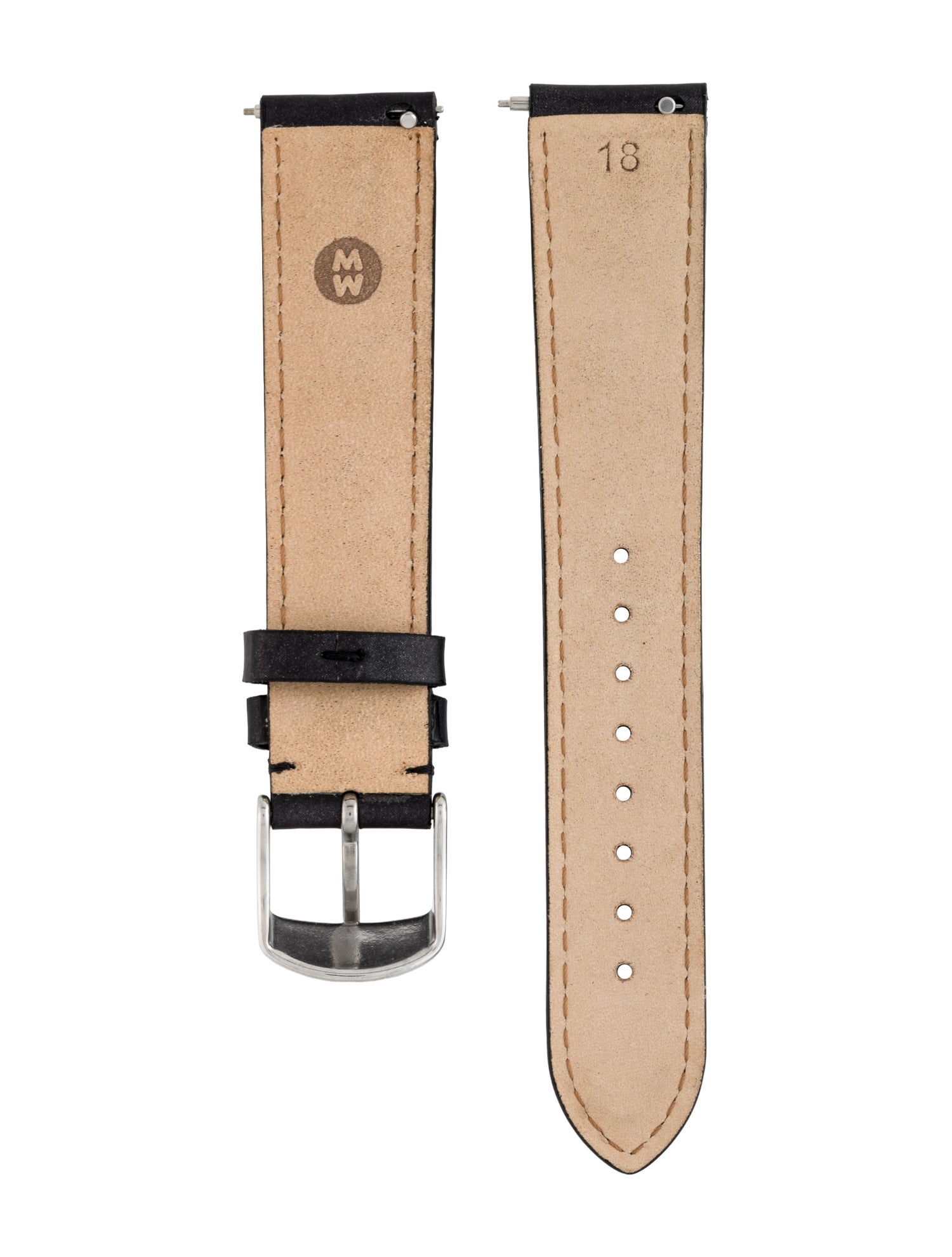 Michele 18mm Leather Watch Strap