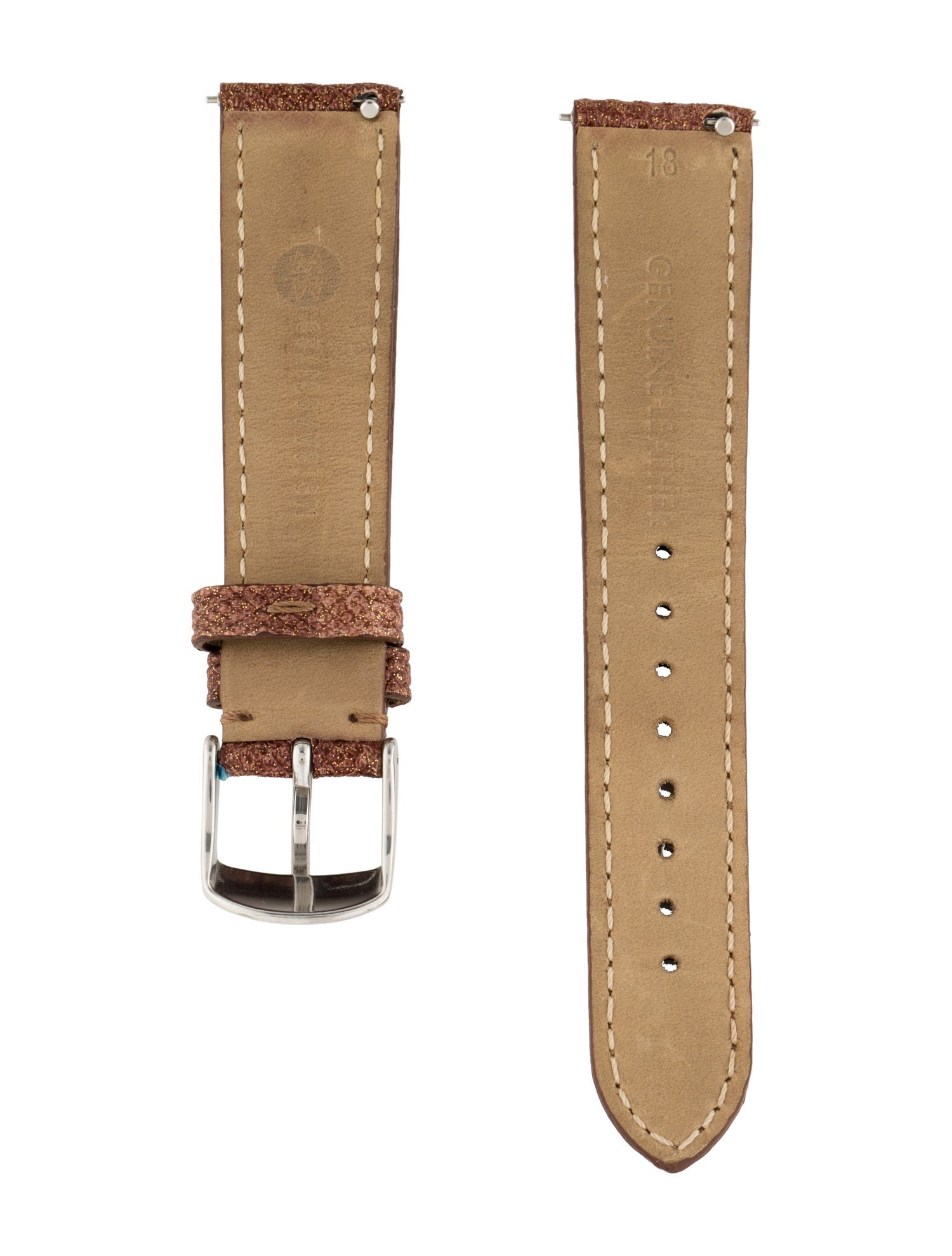 Michele 18mm Leather Watch Strap