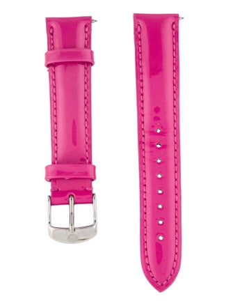Michele 18mm Patent Leather Watch Strap