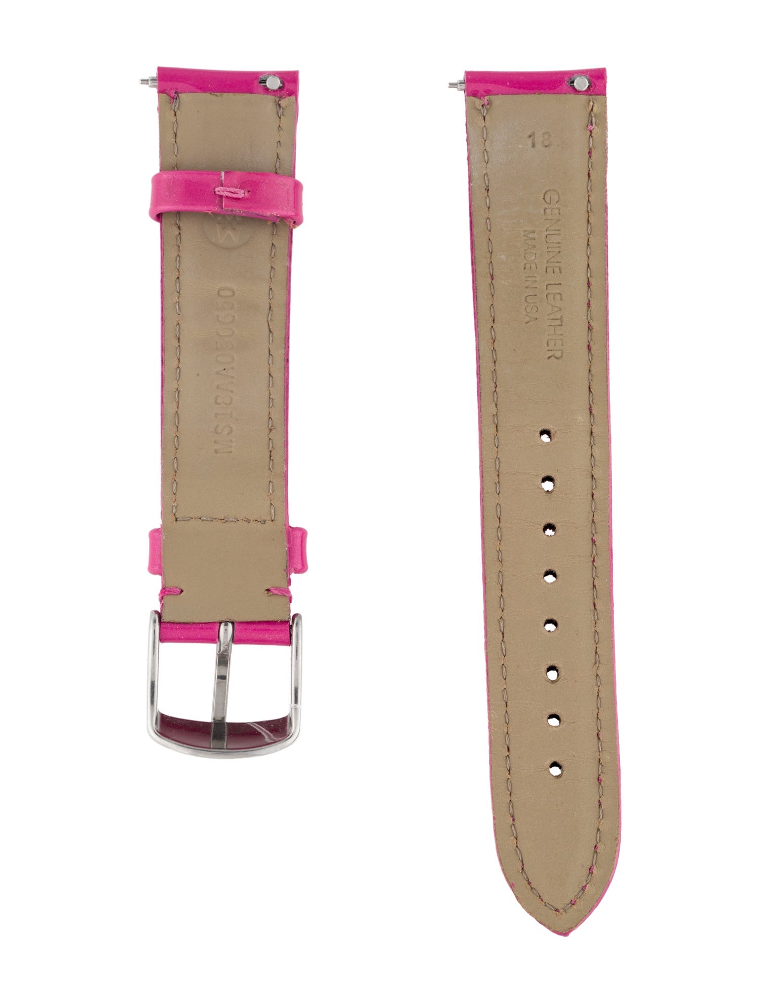 Michele 18mm Patent Leather Watch Strap