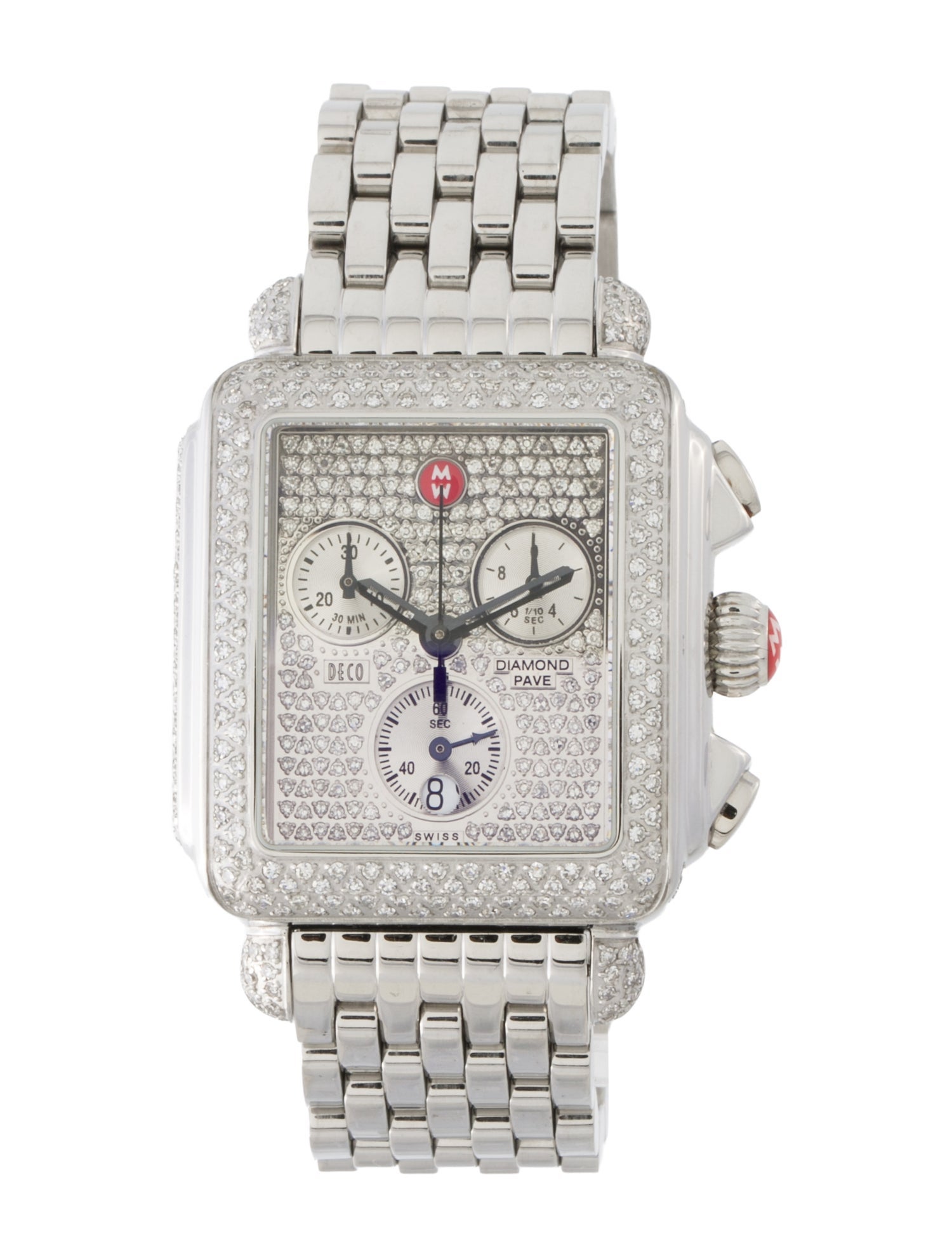 Michele Deco Diamond Pave Watch