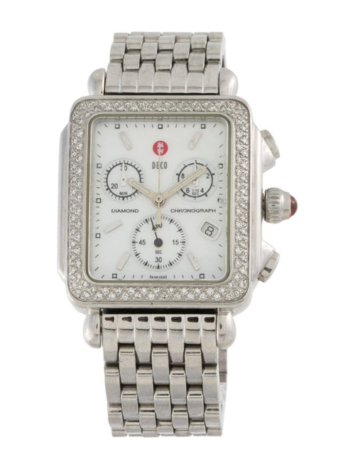 Michele Deco Diamond Chronograph Watch
