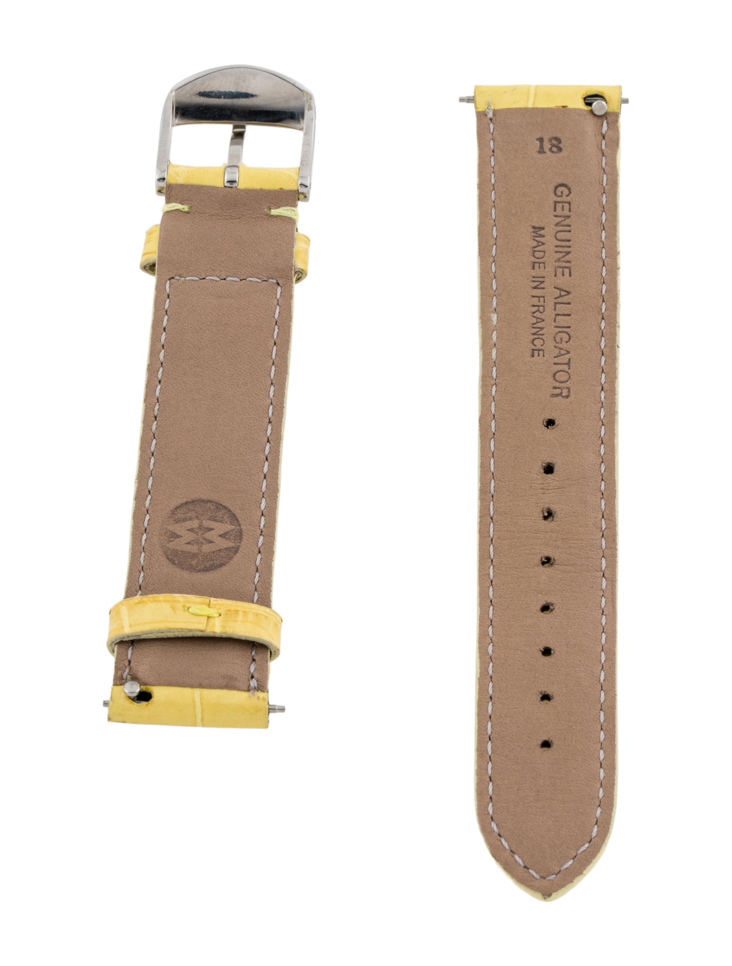 Michele 18mm Leather Watch Strap