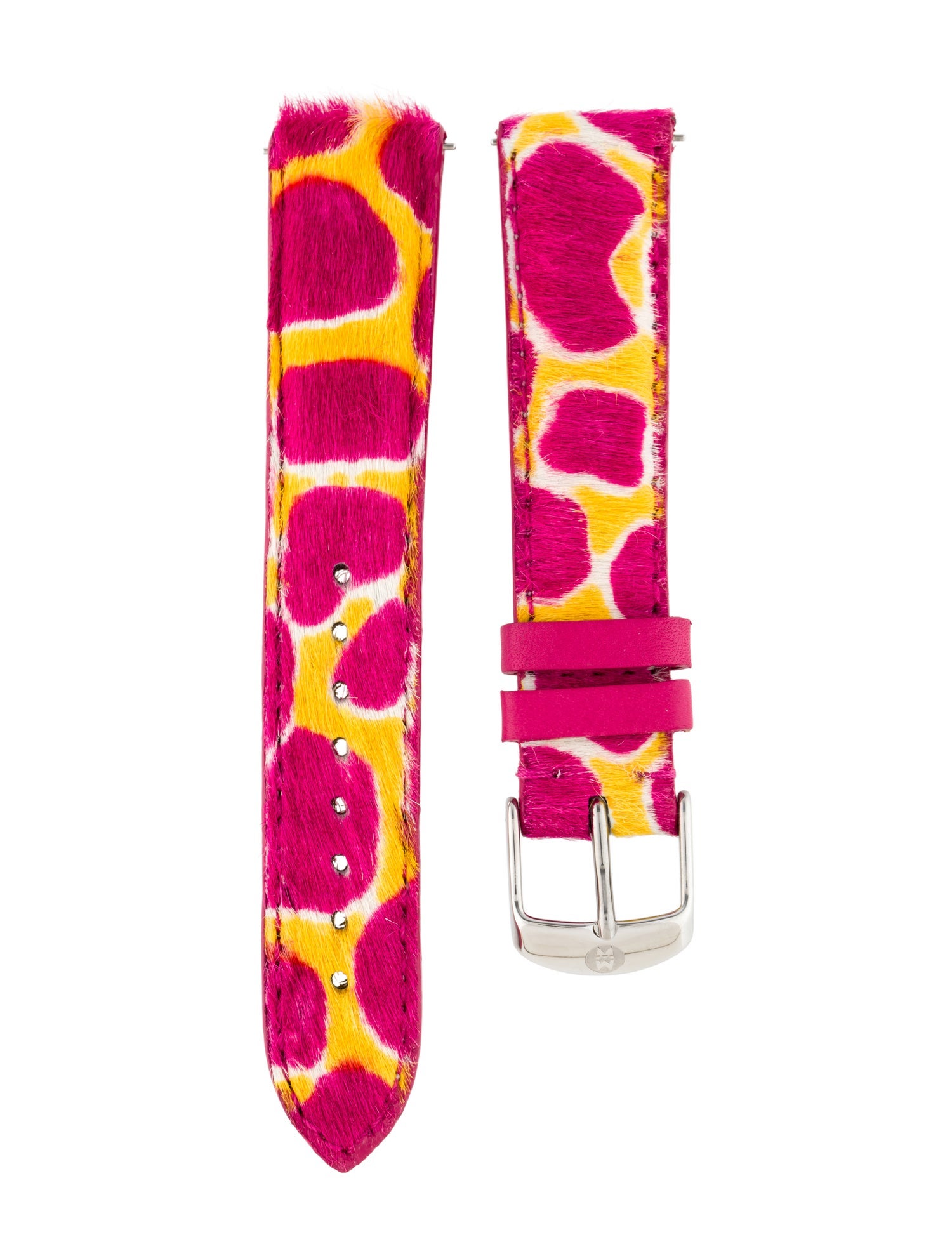 Michele 18mm Pink Leopard Watch Strap