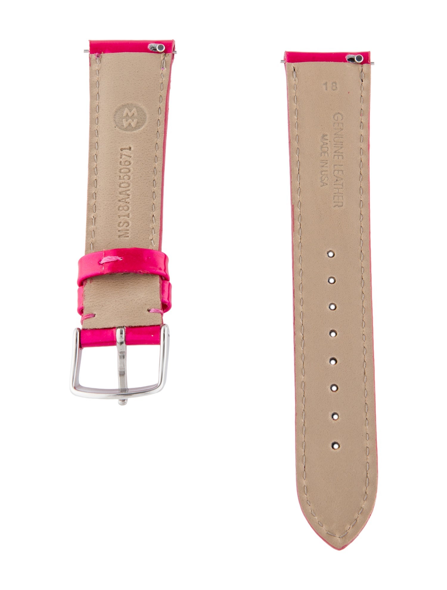 Michele 18mm Patent Leather Watch Strap