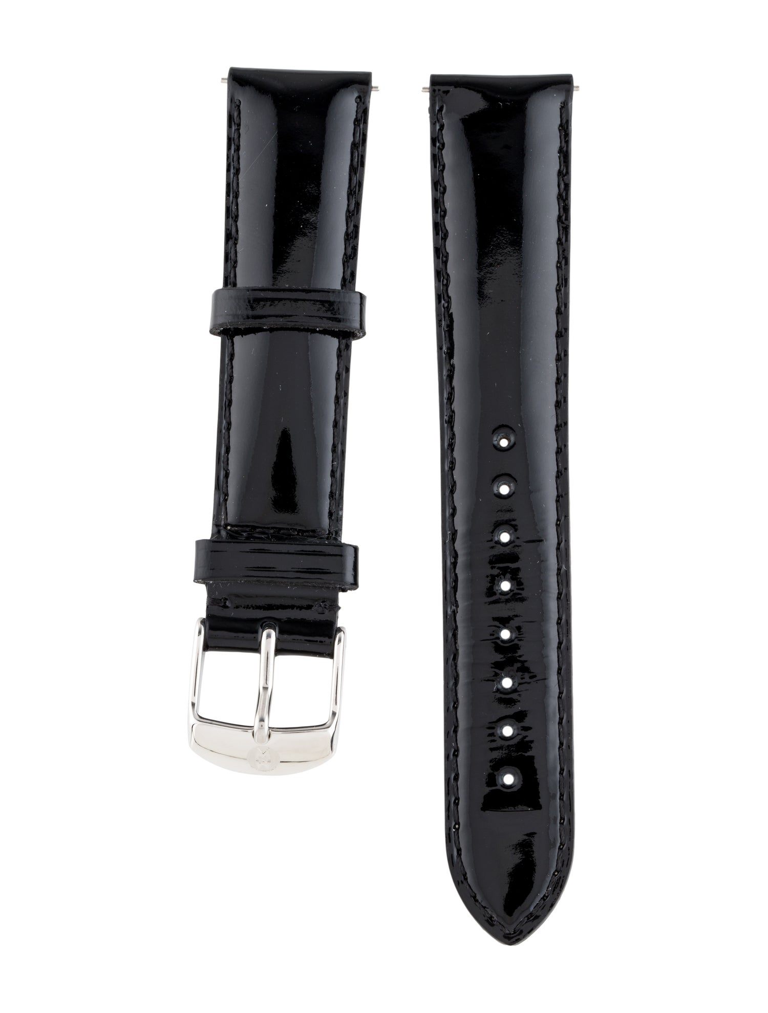 Michele 18mm Patent Leather Watch Strap